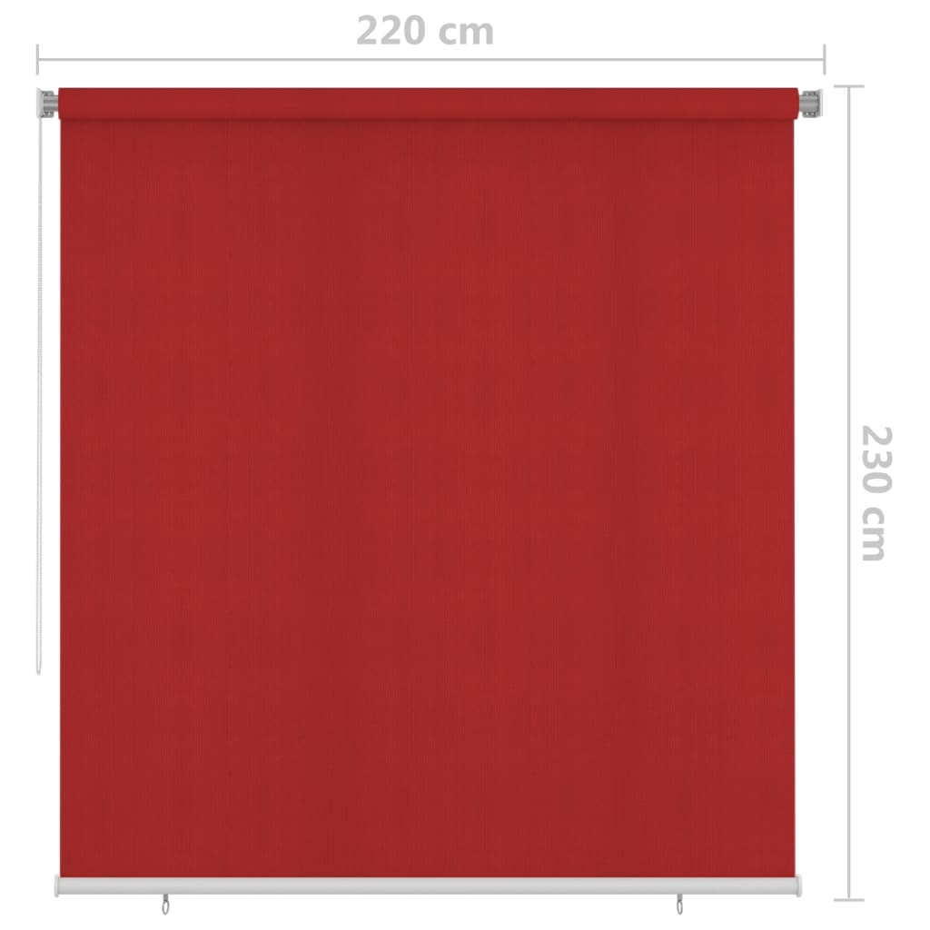 Rolgordijn voor buiten 220x230 cm rood