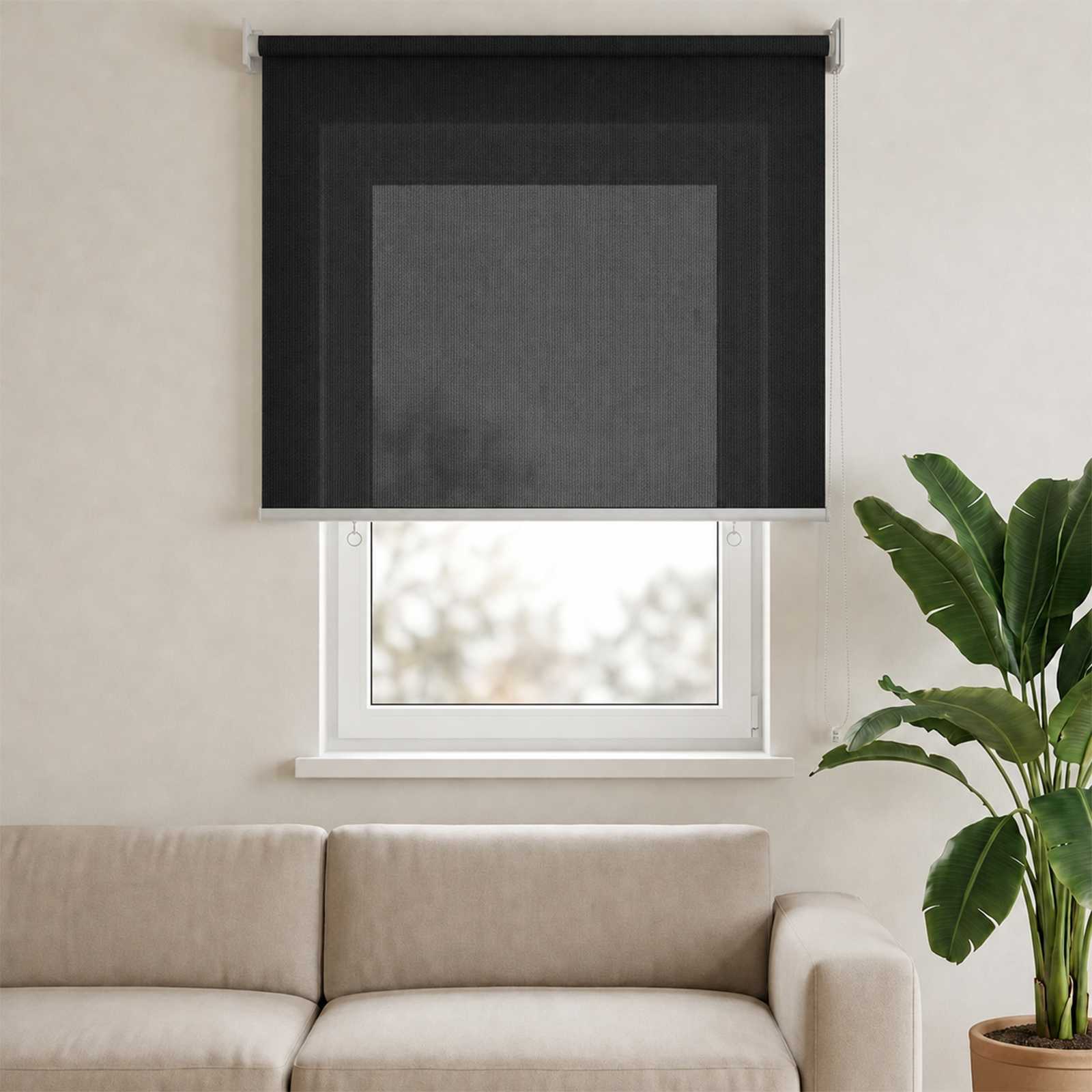 vidaXL Außenrollo 65 (B)x140 (H) cm Schwarz