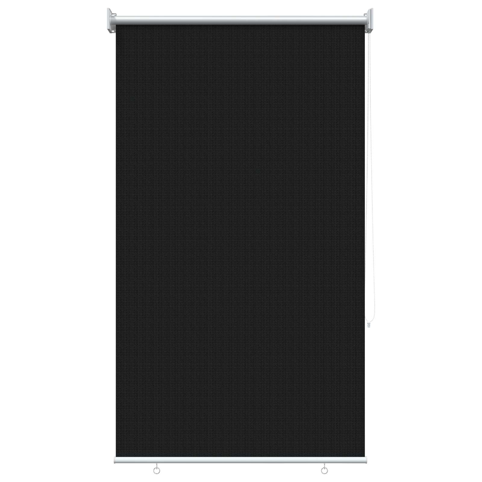 vidaXL Rolgordijn voor buiten 105(B)x140(H) cm zwart, foto 3
