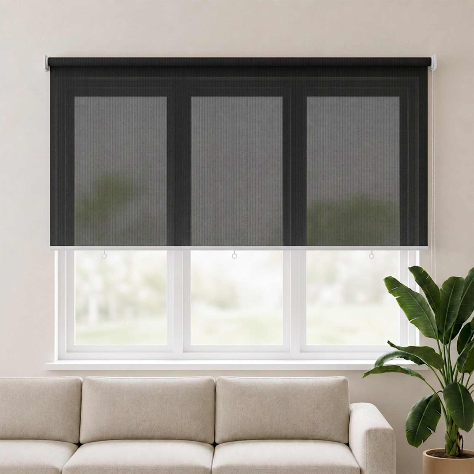 vidaXL Außenrollo 185 (B)x140 (H) cm Schwarz