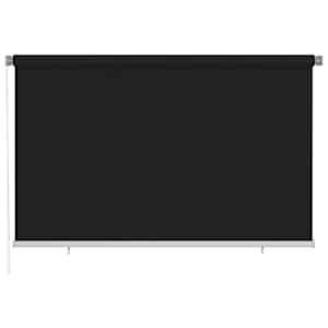 vidaXL Lauko roletas, juodos spalvos, 240x140cm