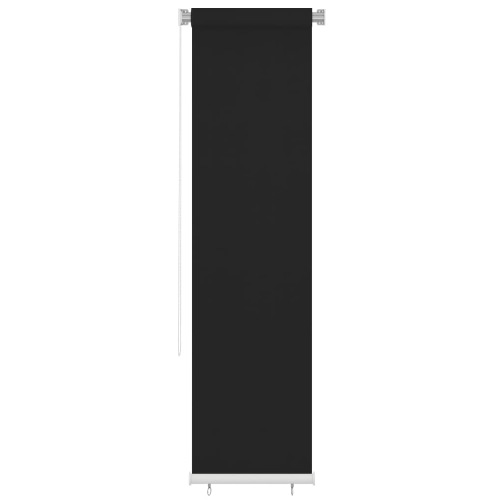 vidaXL Rullaverho ulkotiloihin 60×230 cm musta HDPE