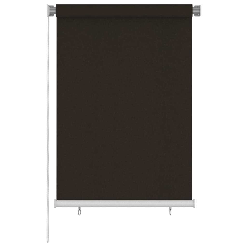 vidaXL Jaluzea tip rulou de exterior, 100x140 cm, maro, HDPE