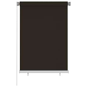 Zunanje rolo senčilo 100x140 cm rjavo HDPE