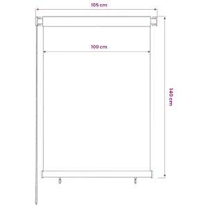 Venkovní roleta 105 (Š) x 140 (V) cm hnědá HDPE - obrázek 6