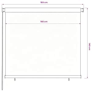 Venkovní roleta 165 (Š) x 140 (V) cm hnědá HDPE - obrázek 6