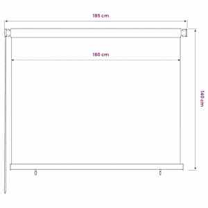 Venkovní roleta 185 (Š) x 140 (V) cm hnědá HDPE - obrázek 6