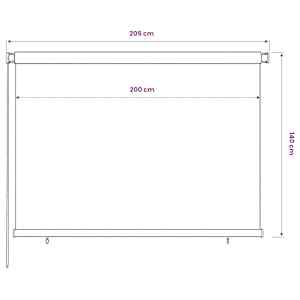 Venkovní roleta 205 (Š) x 140 (V) cm hnědá HDPE - obrázek 6