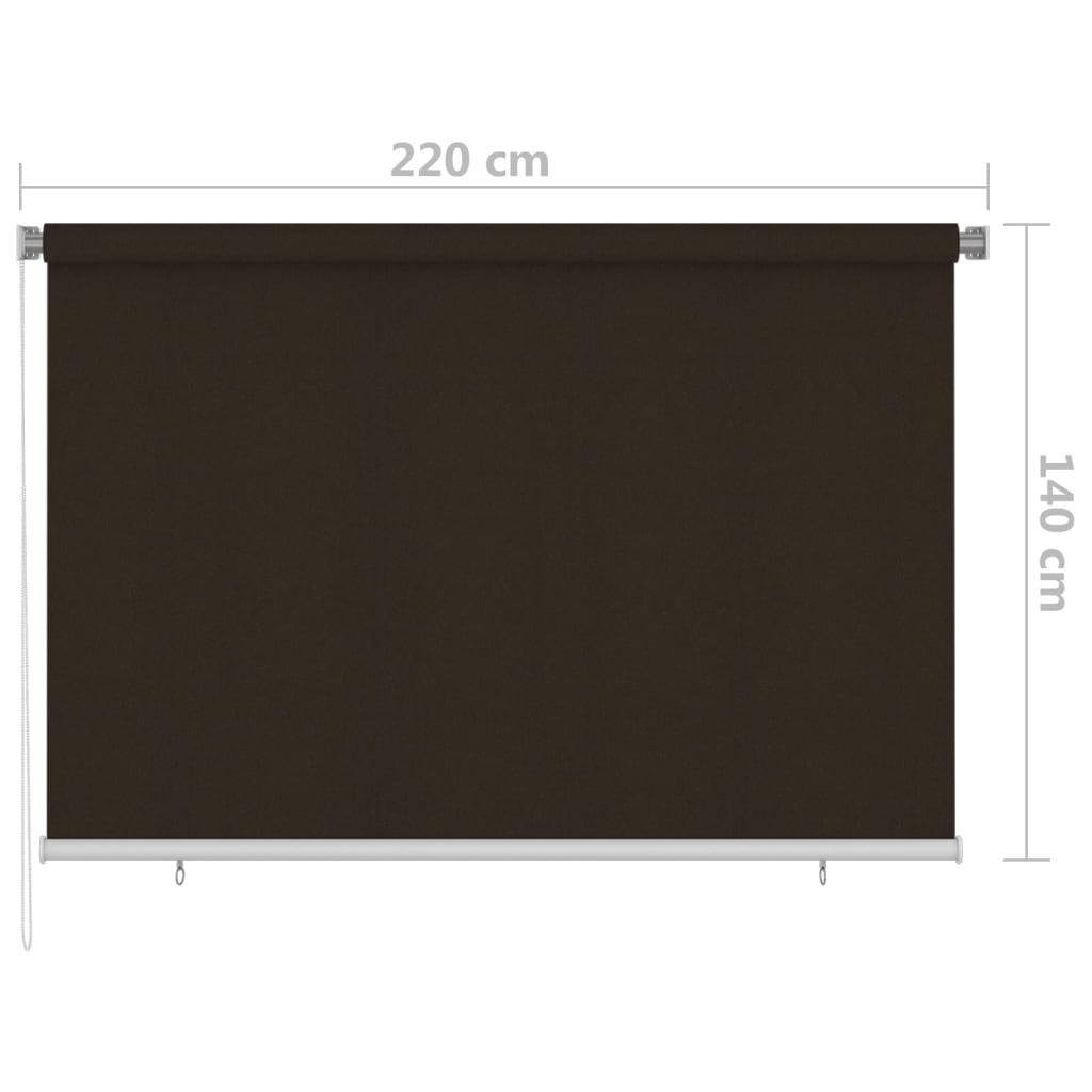 Rolgordijn voor buiten 220x140 cm bruin image 6