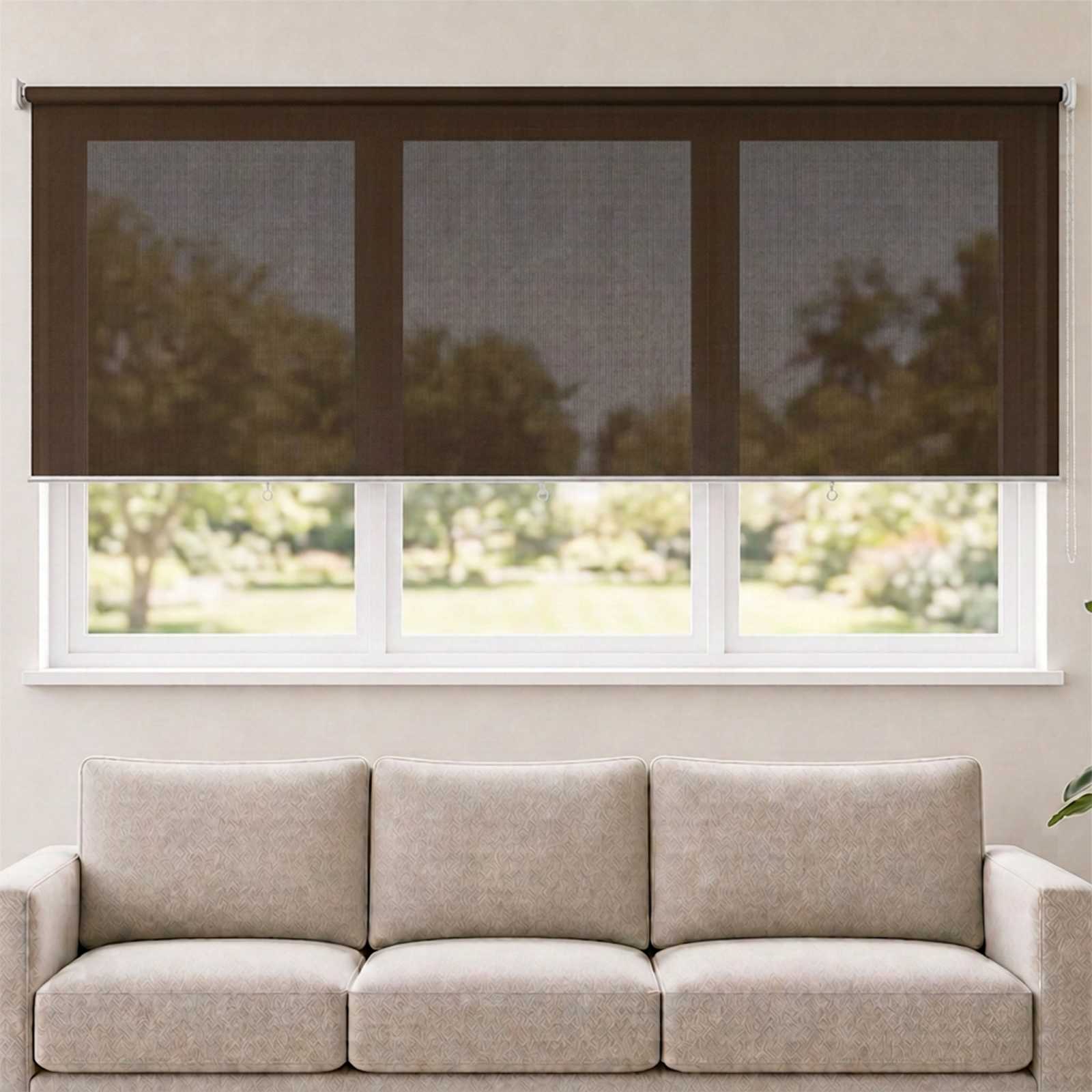 vidaXL Außenrollo 245 (B)x140 (H) cm Braun HDPE