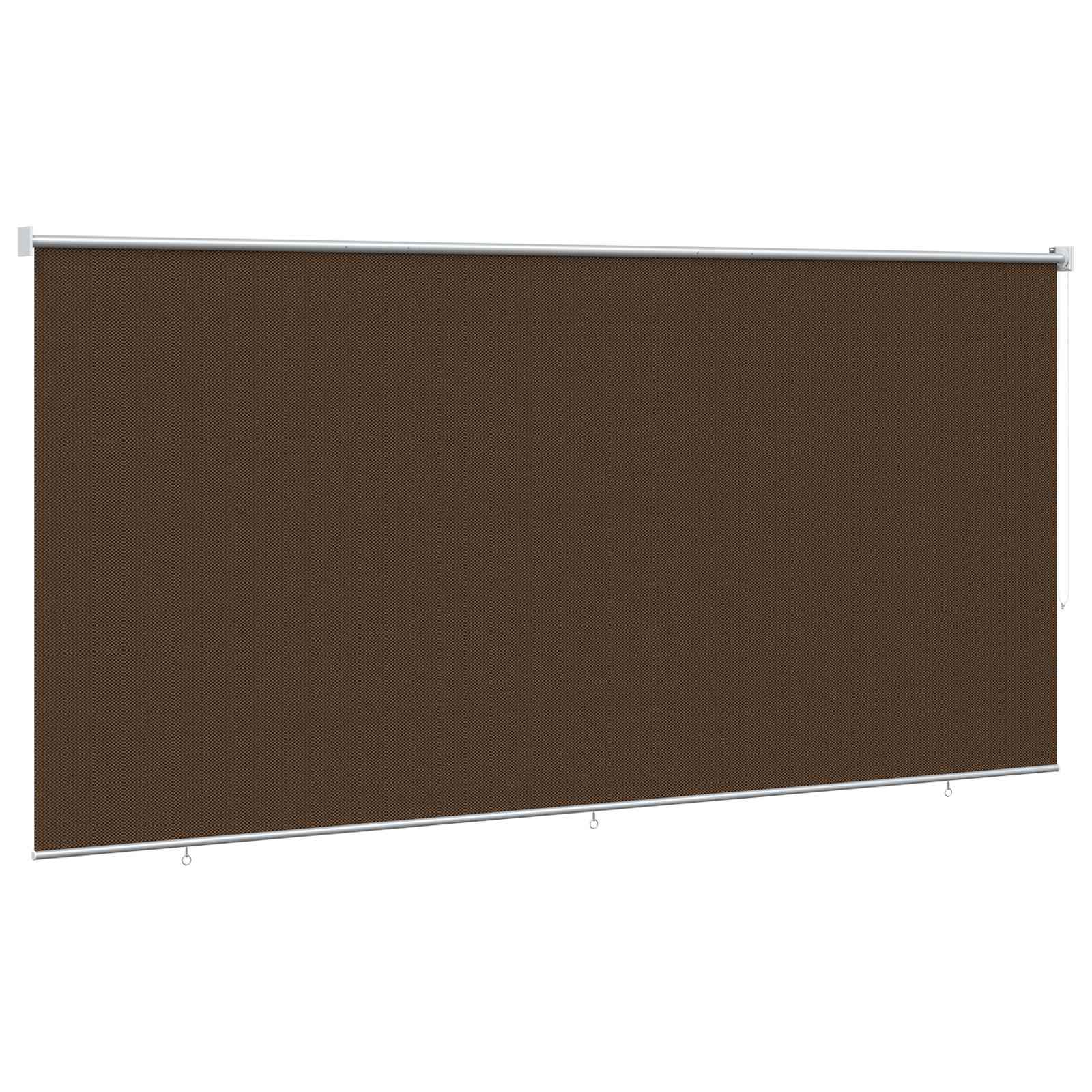 vidaXL Rolgordijn voor buiten 245(B)x140(H) cm HDPE bruin, foto 4