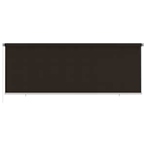 Zunanje rolo senčilo 400x140 cm rjavo HDPE