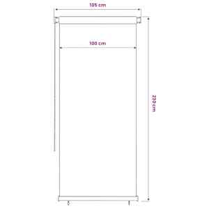 Venkovní roleta 65 (Š) x 230 (V) cm hnědá HDPE - obrázek 6
