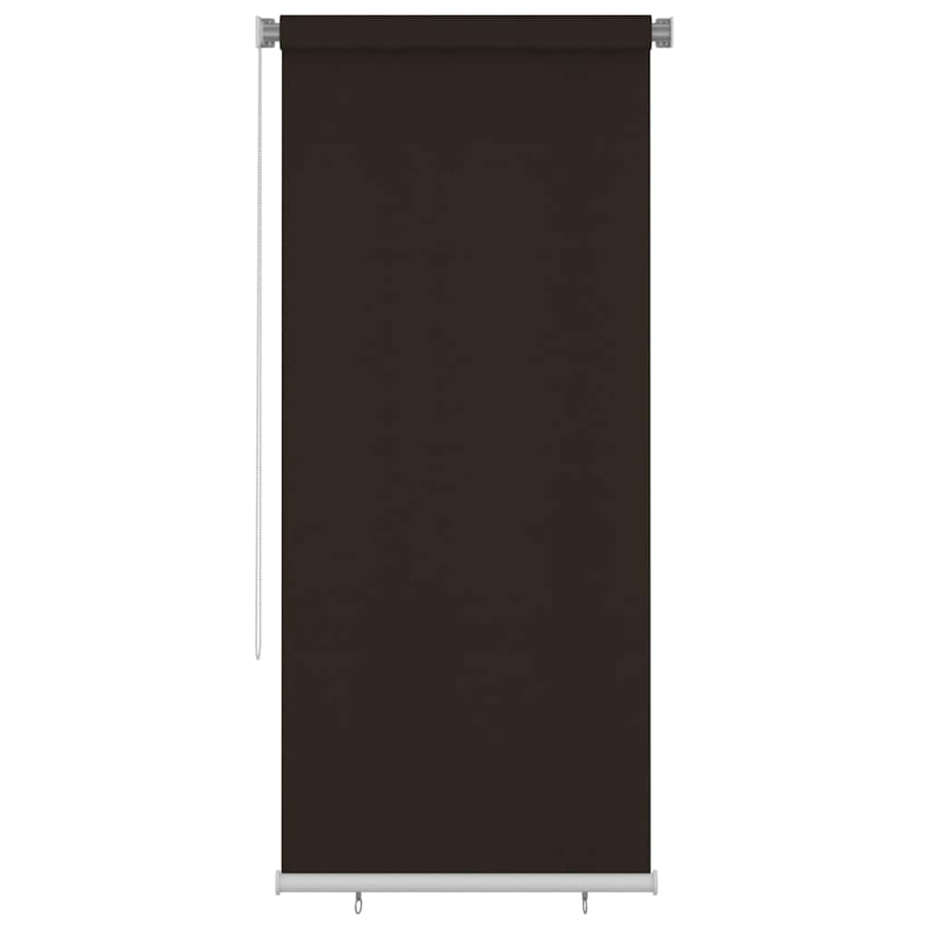 Zunanja rolo senčila 105 (Š) x 230 (V) cm rjave barve HDPE
