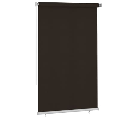 vidaXL Outdoor Roller Blind 140x230 cm Brown HDPE