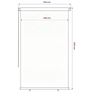 Venkovní roleta 145 (Š) x 230 (V) cm hnědá HDPE - obrázek 6