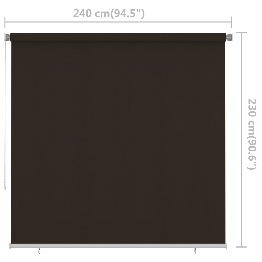 Rolgordijn voor buiten 240x230 cm bruin image 6