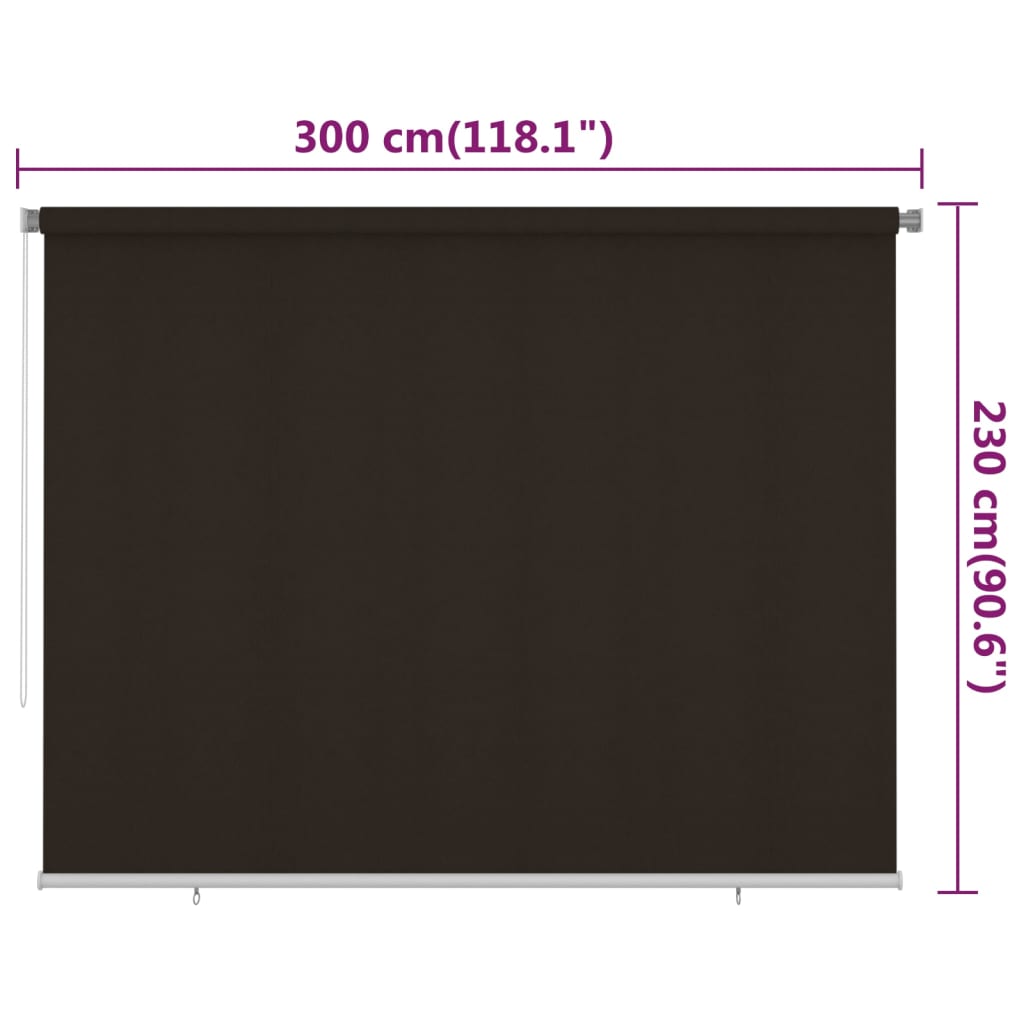 Rolgordijn voor buiten 300x230 cm HDPE bruin image 6