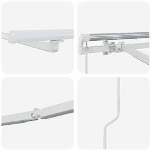 Rám markýzy s LED pásovými světly Bílá 300 x 250 cm Hliník - obrázek 9