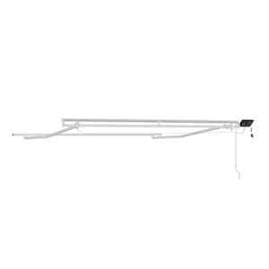 Rám markýzy s LED pásovými světly Bílá 300 x 250 cm Hliník - obrázek 8