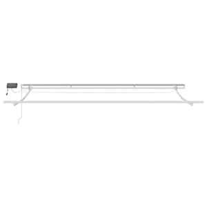 Rám markýzy s LED pásovými světly Bílá 400 × 300 cm Hliník - obrázek 6