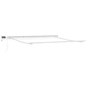 Rám markýzy s LED pásovými světly Bílá 400 × 350 cm Hliník - obrázek 2