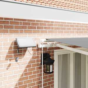 Okvir tende z LED lučmi Bela 450 × 350 cm Aluminij - slika 4