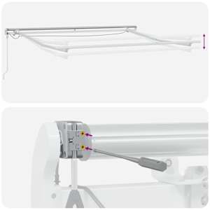 Rám markýzy s LED pásovými světly Bílá 350 x 250 cm Hliník - obrázek 14