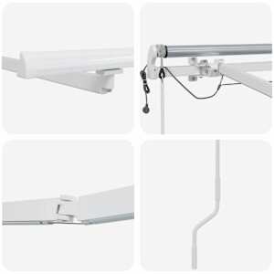 Okvir tende z LED lučmi Bela 400 × 300 cm Aluminij - slika 9