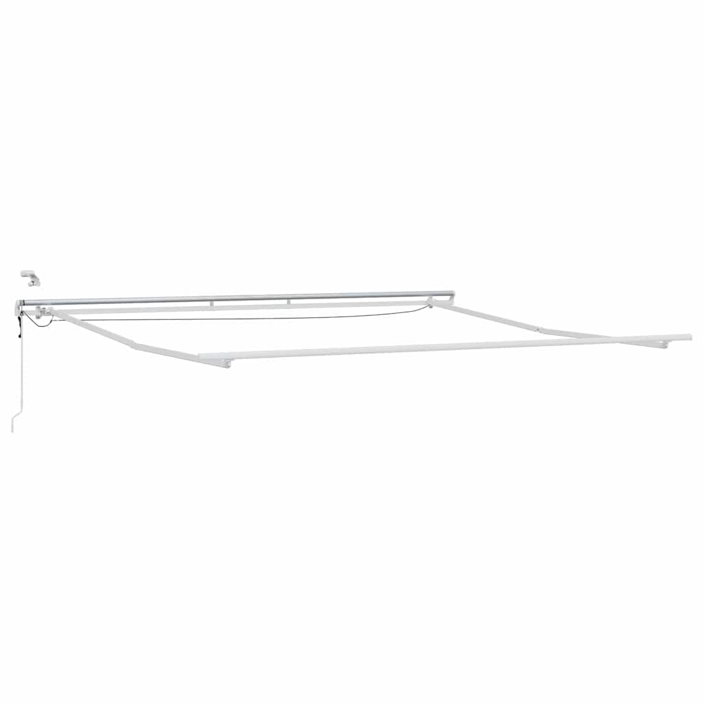 Zijde Frame met LED-striplichten Wit 400 × 350 cm Aluminium image 2