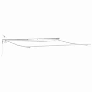 Rám markýzy s LED pásovými světly Bílá 450 × 350 cm Hliník - obrázek 2