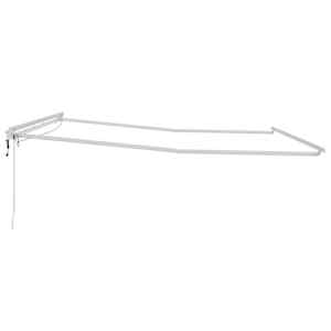 Rám markýzy s LED pásovými světly Bílá 450 × 350 cm Hliník - obrázek 7