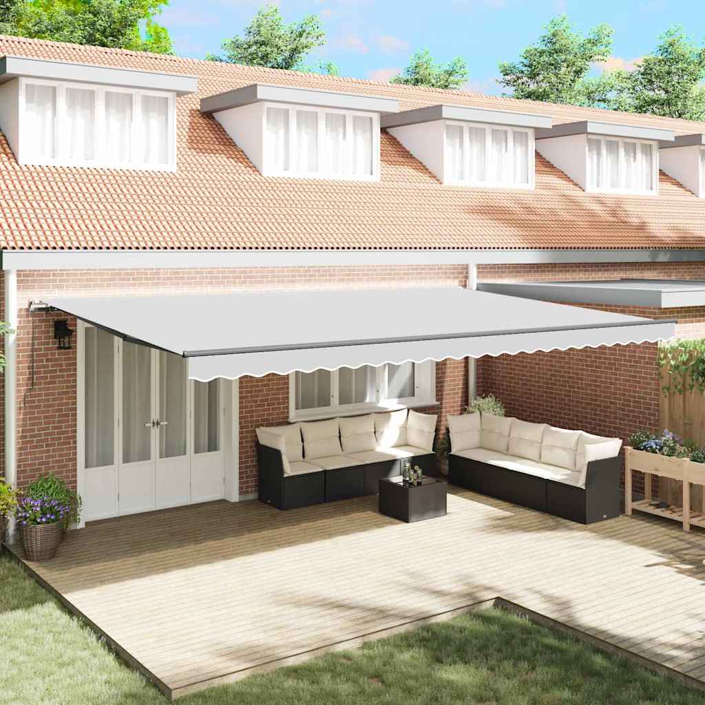 Copertină Manual Antracit 6 × 3,5 m Metal