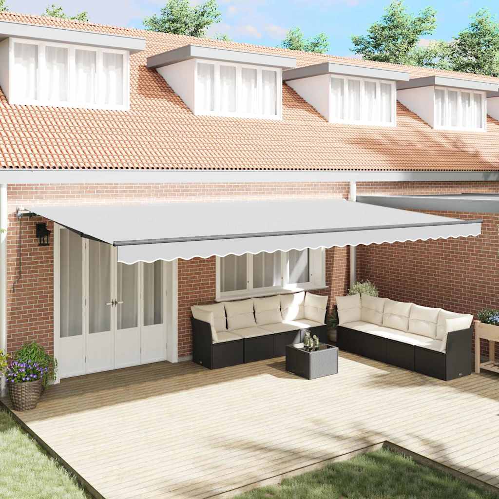 Copertină Manual Antracit 6 x 3 m Metal