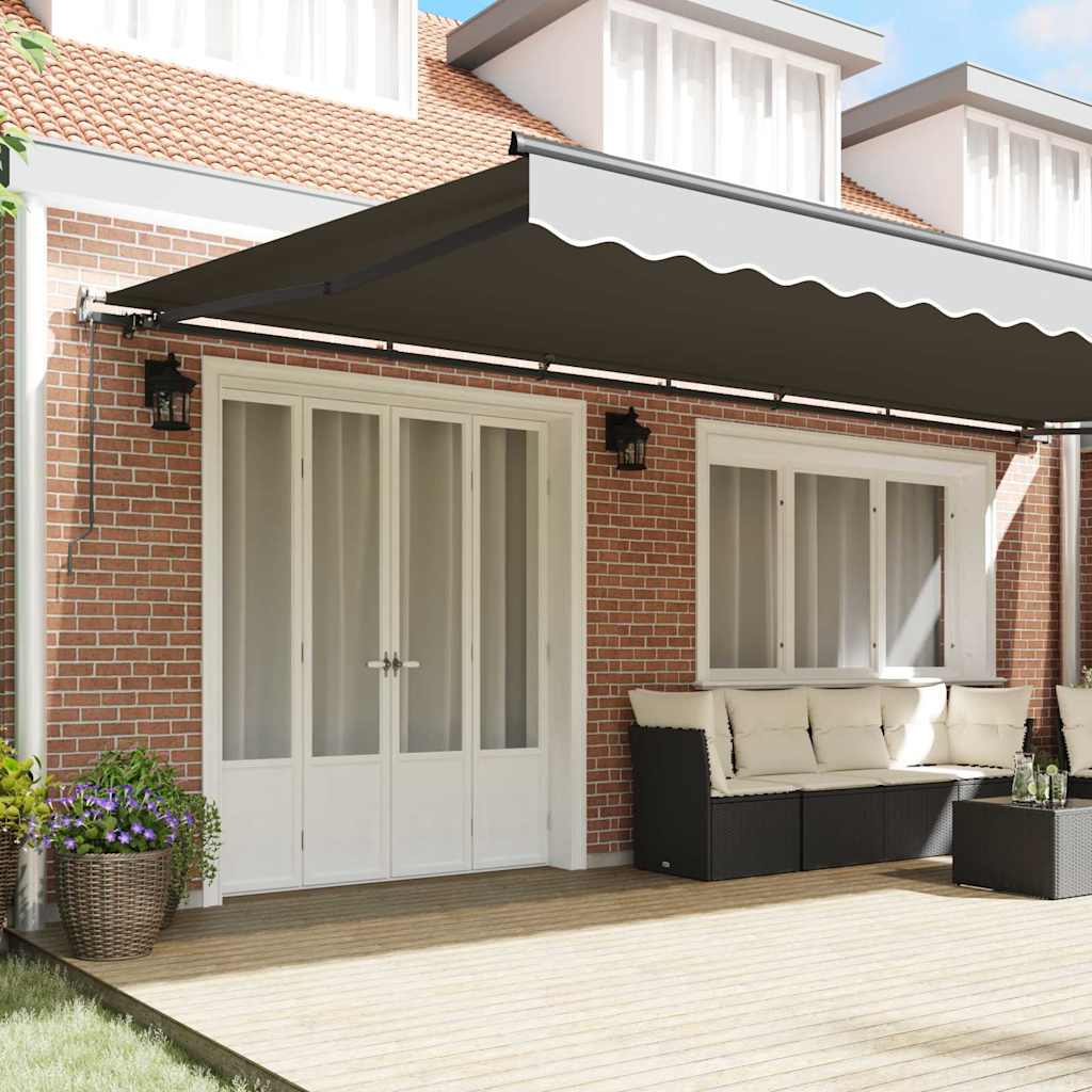 vidaXL Markies Antraciet 6 × 3,5 m Metaal