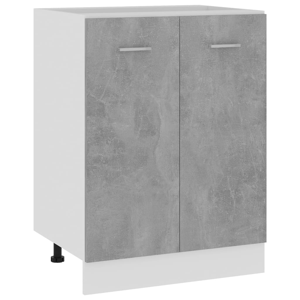 vidaXL Armoire de plancher Gris béton 60x46x81,5 cm Aggloméré