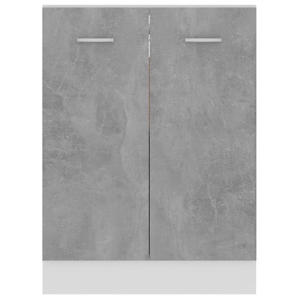 Apatinė spintelė, betono pilkos spalvos, 60x46x81,5cm, MDP | Stepinfit.lt
