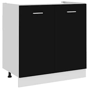 Skříňka pod dřez "Lyon" černá 80 x 46 x 81,5 cm, z umělého dřeva - obrázek 1