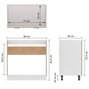 Skříňka pod dřez dub sonoma 80 x 46 x 81,5 cm kompozitní dřevo - obrázek 10