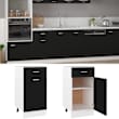 VidaXL Schubunterschrank Lyon, Betongrau, 40x46x81,5 Cm – Mit Schublade & Tür, Aus Holzwerkstoff, Für Küche & Bad