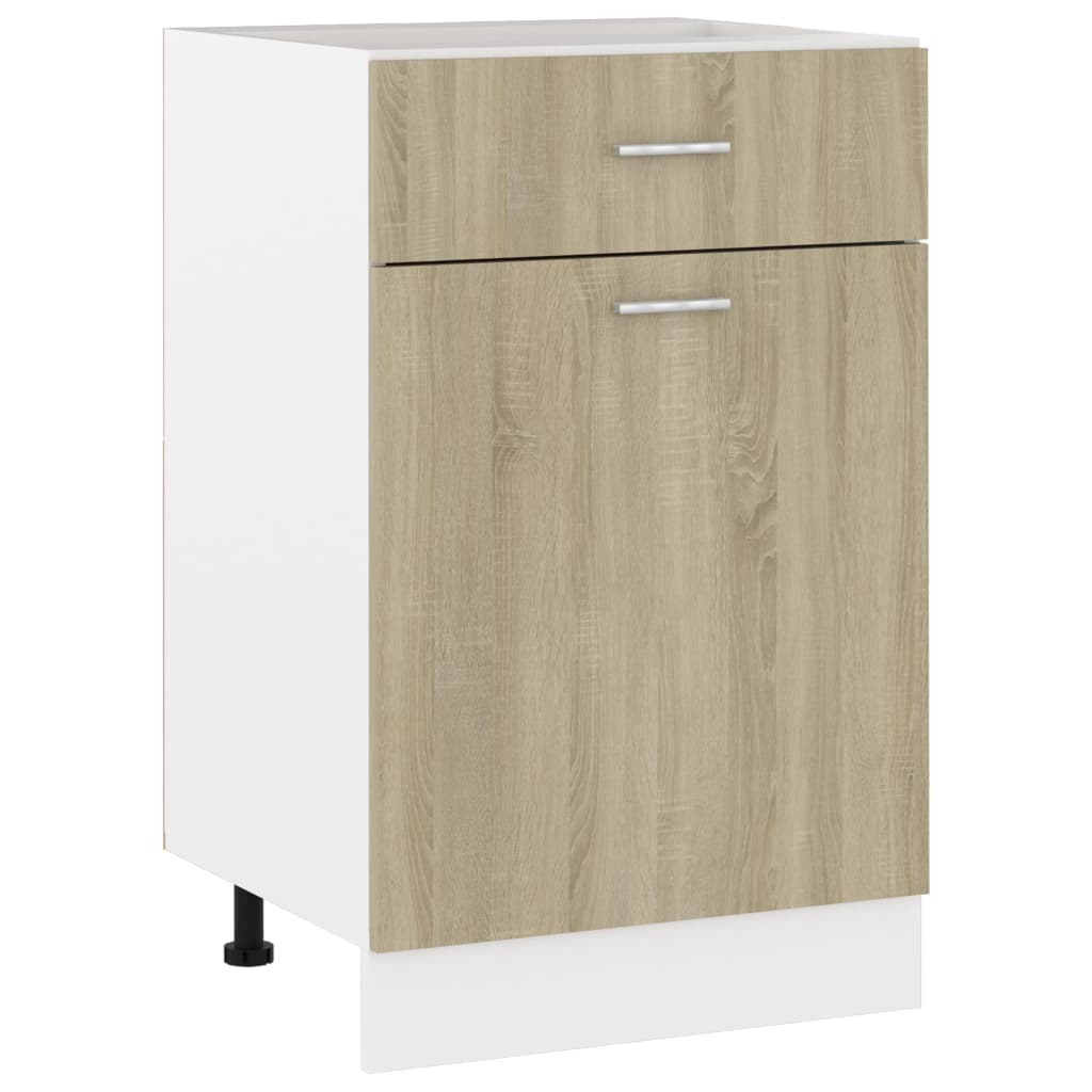 vidaXL Armoire de plancher tiroir Chêne sonoma 50x46x81,5 cm Aggloméré