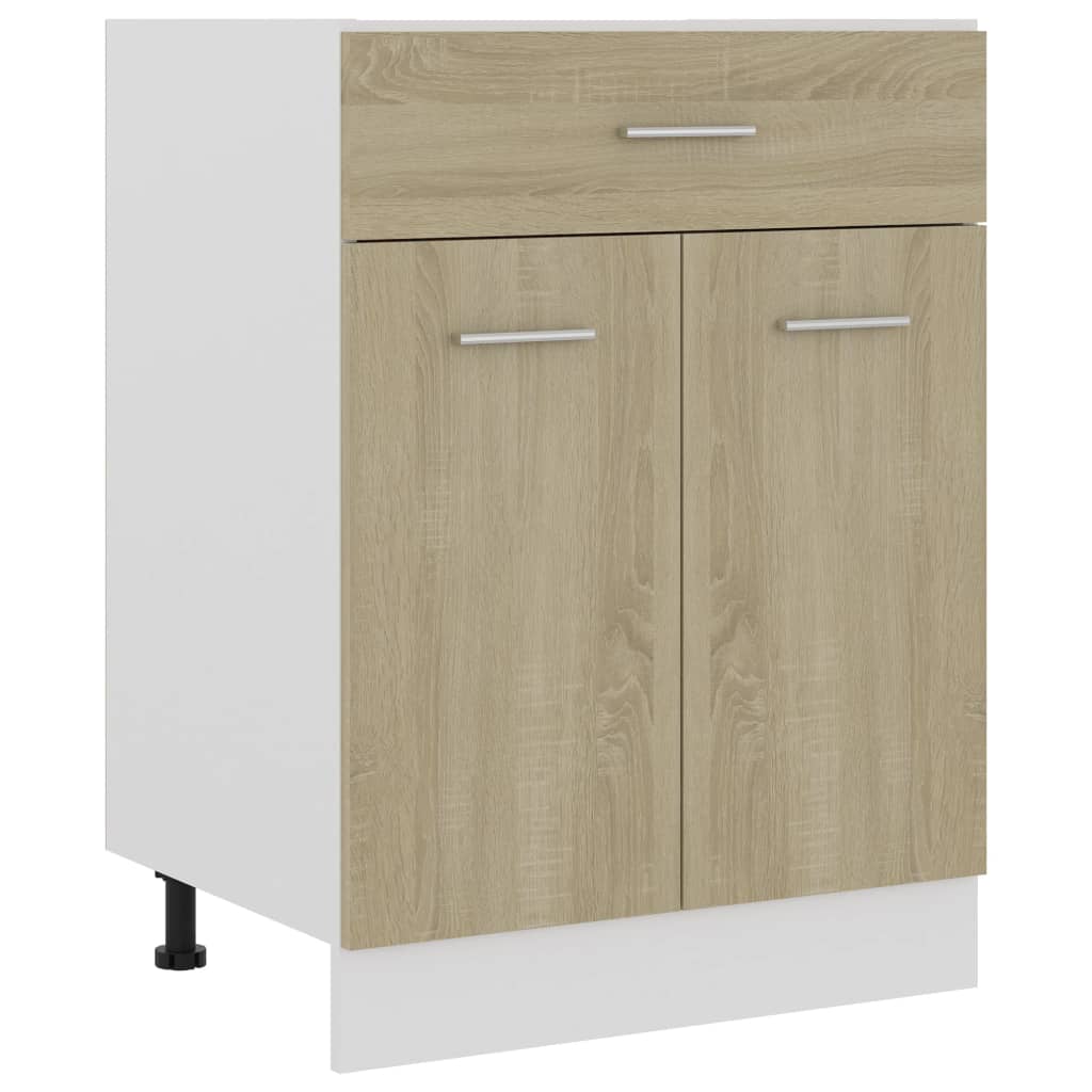 5: vidaXL skuffeunderskab 60x46x81,5 cm spånplader sonoma-eg