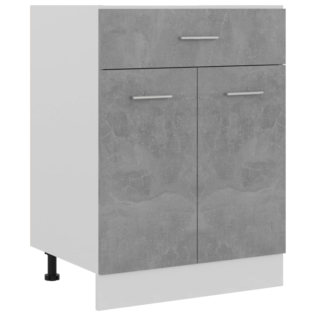 vidaXL Dulap inferior cu sertar, gri beton 60x46x81,5 cm lemn compozit