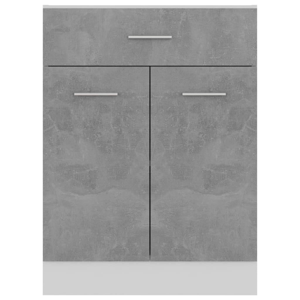 Armoire De Plancher à Tiroir Gris Béton 60x46x81,5 Cm Aggloméré VidaXL 16 width=274