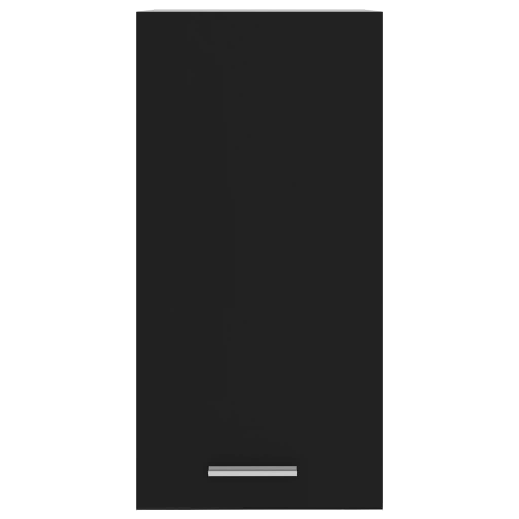 Fekete forgácslap függő szekrény 29,5 x 31 x 60 cm 