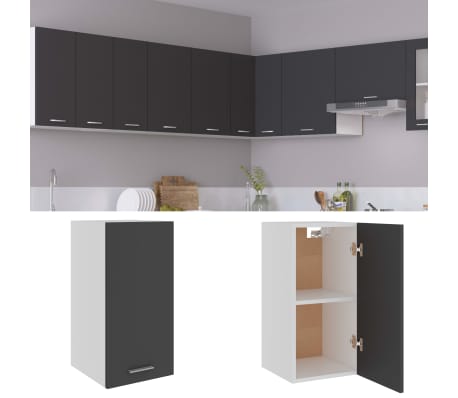 vidaXL Hengende skap "Lyon" grå 29,5x31x60 cm konstruert tre