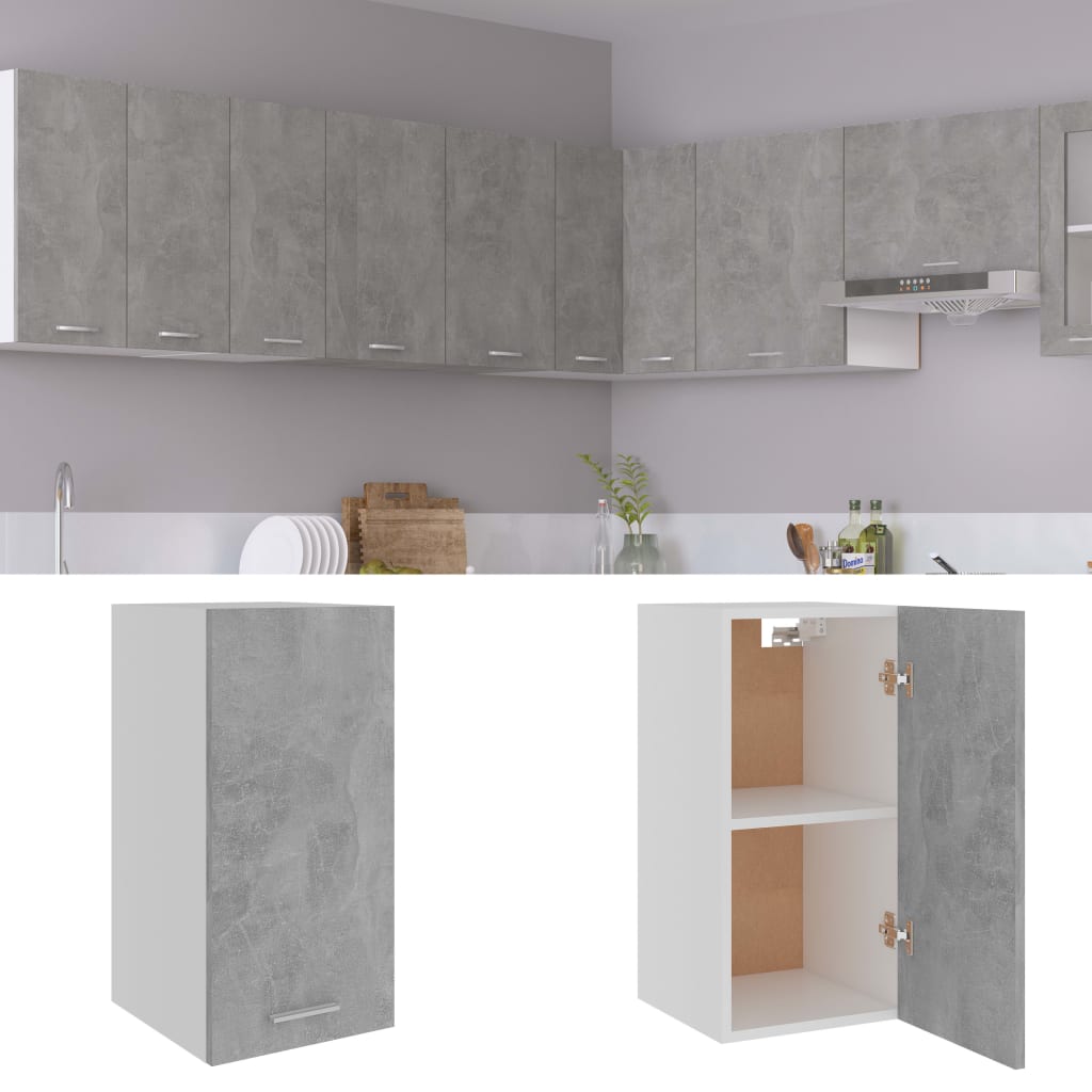 

vidaXL Hangkast 29,5x31x60 cm spaanplaat betongrijs