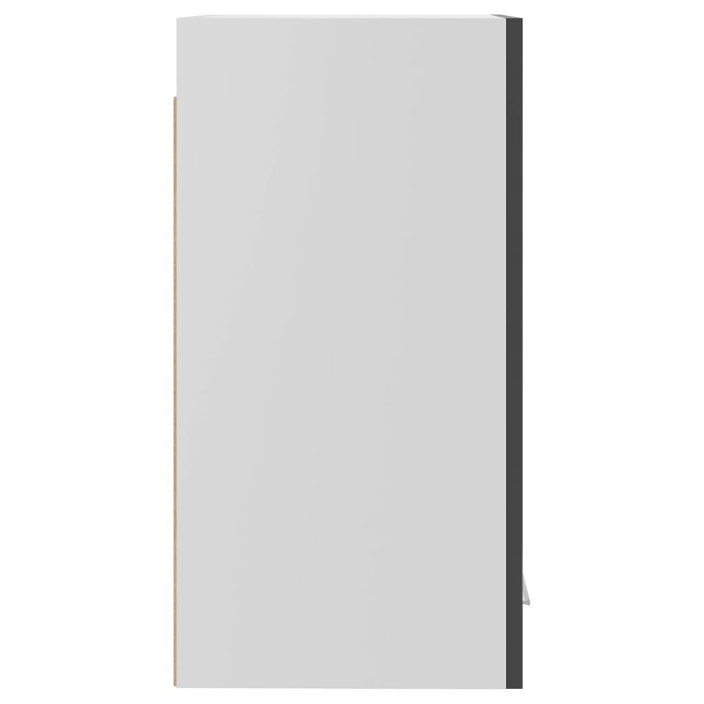 Hängeschrank Hochglanz-Grau 29,5x31x60 cm Spanplatte