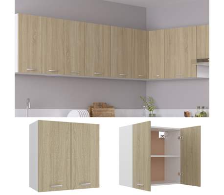 vidaXL Hengende skap sonoma eik 60x31x60 cm konstruert tre
