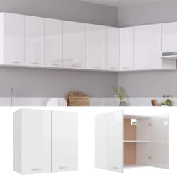 vidaXL Hanging Cabinet High Gloss White 60x31x60 cm Engineered Wood